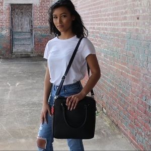 Large Italian leather hand bag